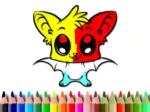 Xogo Cute Bat Coloring Book en liña