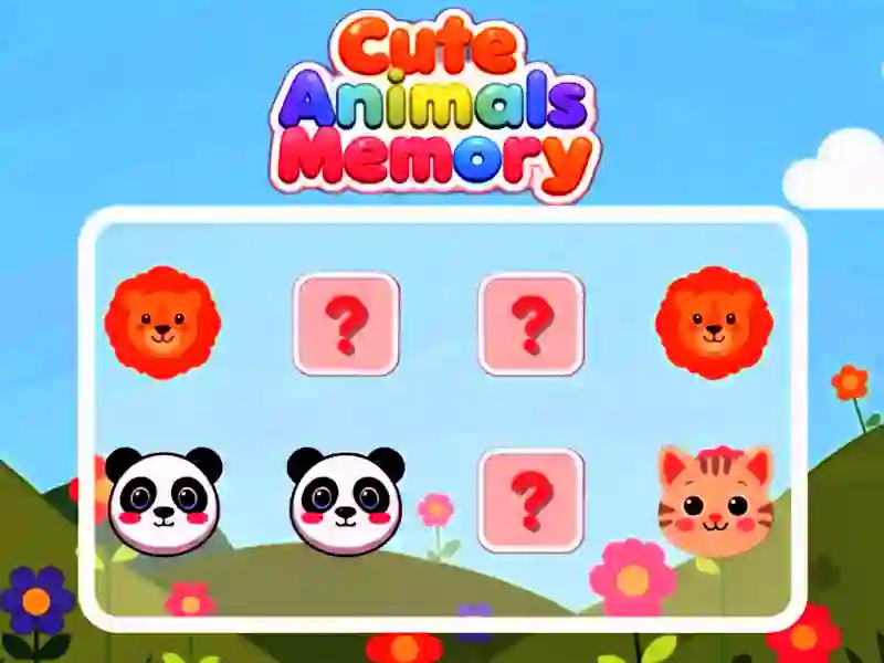 Xogo Cute Animals Memory en liña