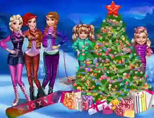 Xogo Princesses Christmas tree en liña