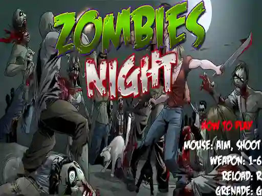 Xogo Zombies Night en liña