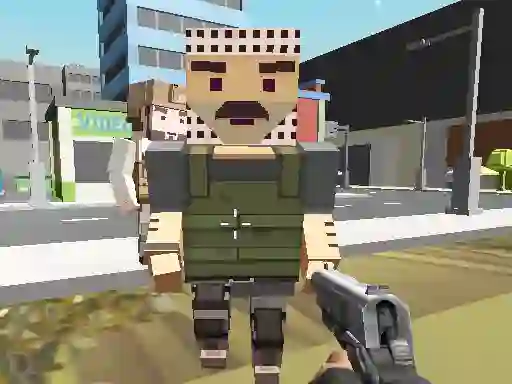 Xogo Block Pixel Cop: Gun Craft In Robbers World en liña