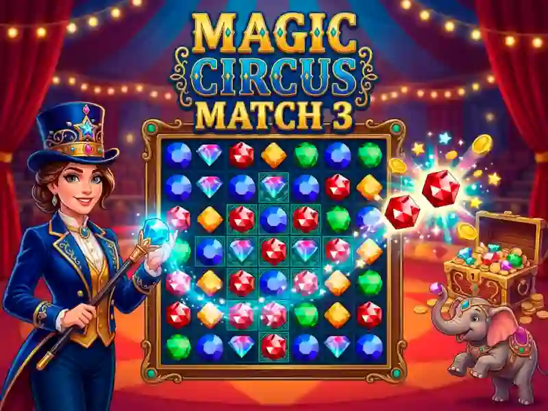 Xogo Magic Circus Match 3 en liña