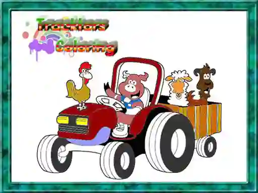Xogo Tractor Coloring Pages en liña