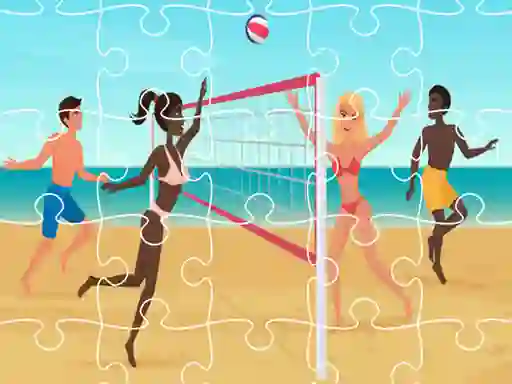 Xogo Beach Volleyball Jigsaw en liña