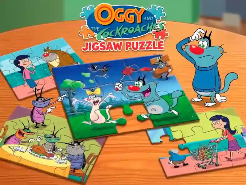 Xogo Oggy and the Cockroaches Jigsaw Puzzle en liña