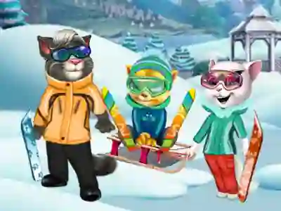 Xogo Cats Winter Fun en liña