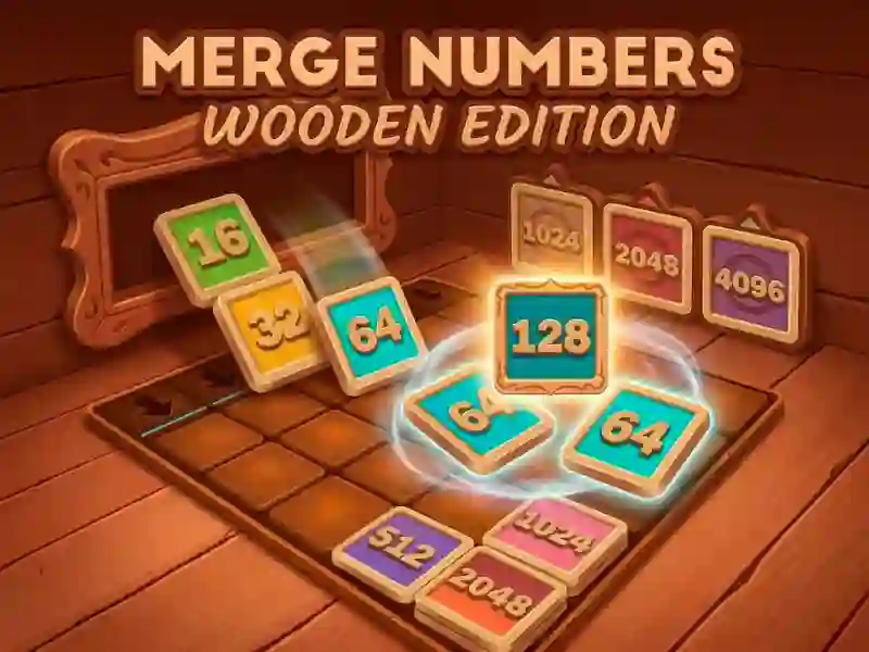 Xogo Merge Numbers Wooden Edition en liña