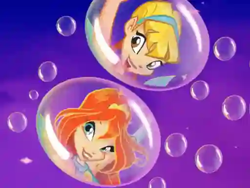 Xogo Draw Winx Bubble Path en liña