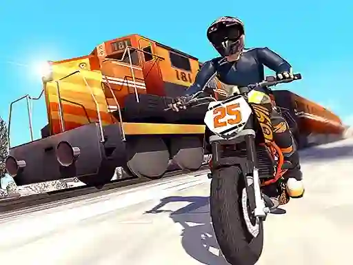 Xogo Trail Bike vs Train Race en liña