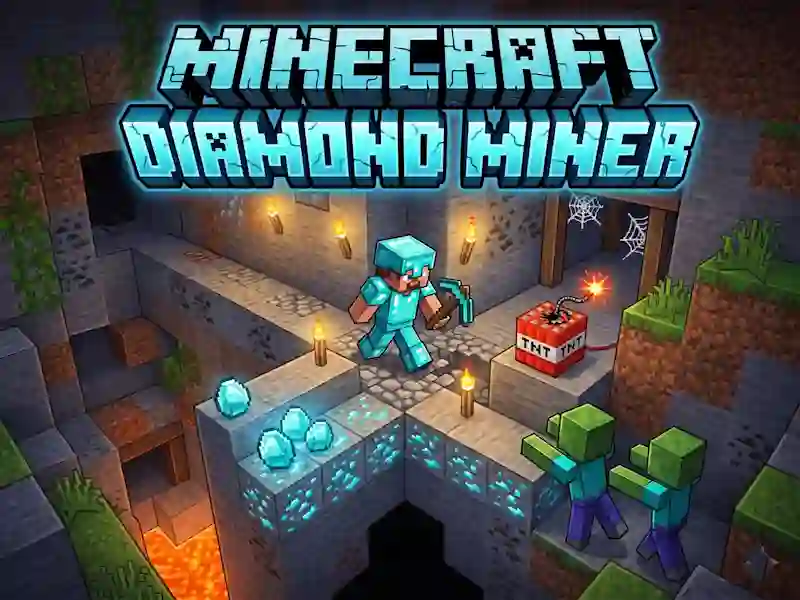 Xogo Minecraft Diamond Miner en liña