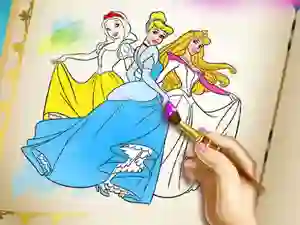 Xogo Princesses Coloring Book en liña