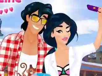 Xogo Couple Travel Selfie en liña