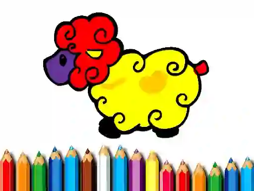 Xogo Baby Sheep Coloring en liña