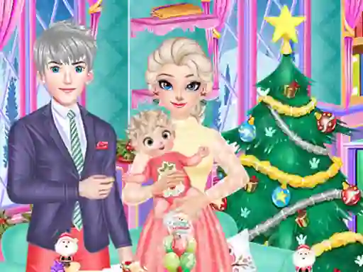 Xogo Frozen Family Christmas Preparation en liña