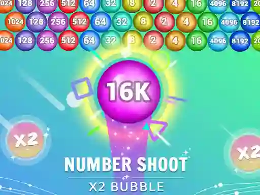 Xogo Number Shoot x 2 bubble en liña