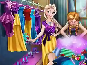 Xogo Ice Kingdom Wardrobe Cleaning en liña