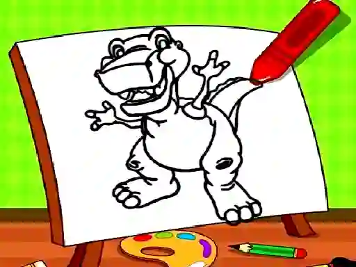 Xogo Easy Kids Coloring Dinosaur en liña