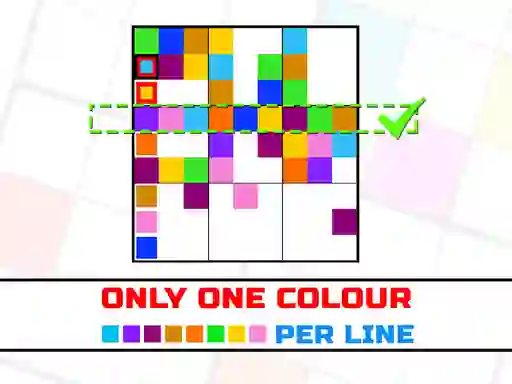Xogo Only one color per line en liña