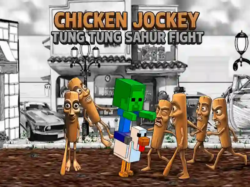 Xogo Chicken Jockey Tung Tung Sahur Fight en liña