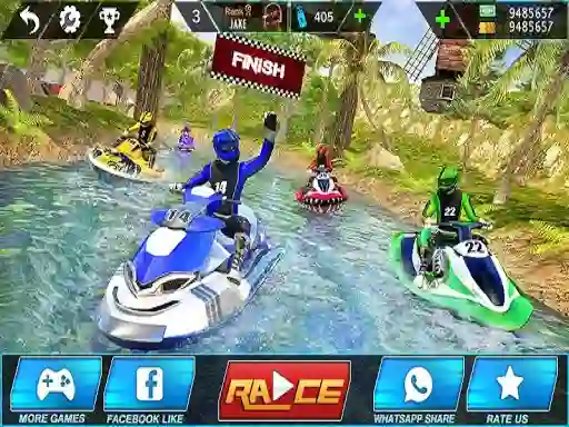 Xogo Jet Ski Water Boat Racing en liña