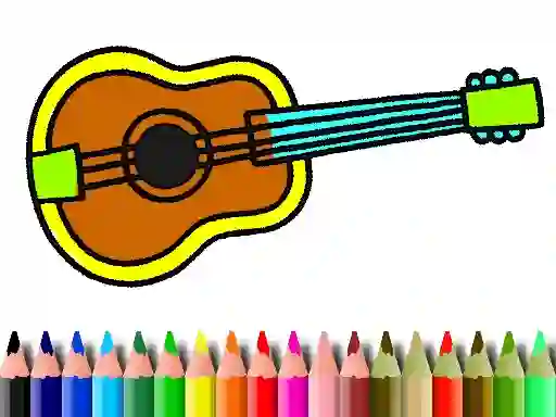 Xogo Back To School: Music Instrument Coloring Book en liña