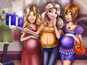Xogo Princesses Pregnant Selfie en liña