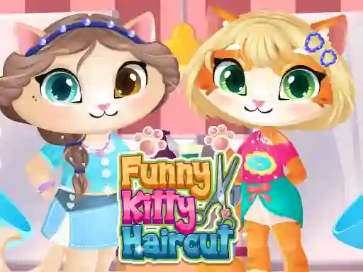 Xogo Funny Kitty Haircut en liña
