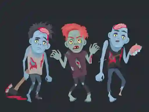 Xogo Zombies and Skeletons Coloring en liña