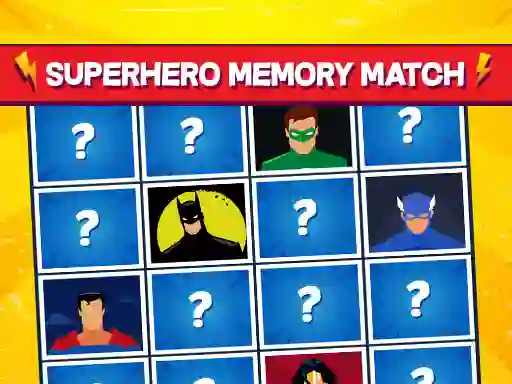 Xogo Superhero Memory Match en liña