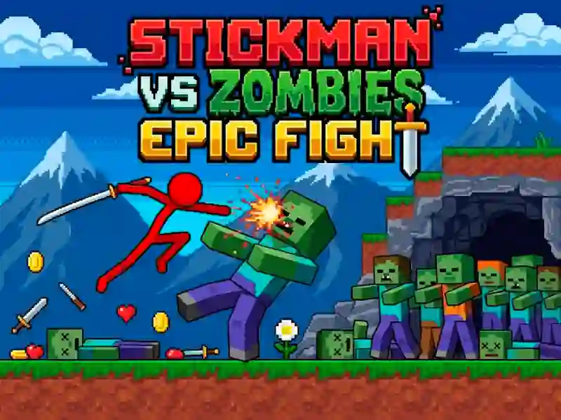 Xogo Stickman vs Zombies: Epic Fight en liña