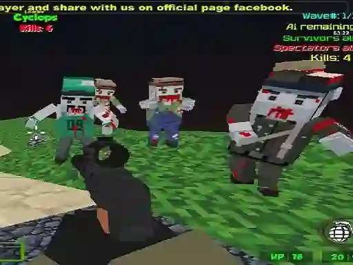Xogo Blocky Combat SWAT Zombie Survival en liña