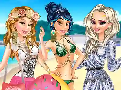 Xogo Princesses Boho Beachwear Obsession en liña