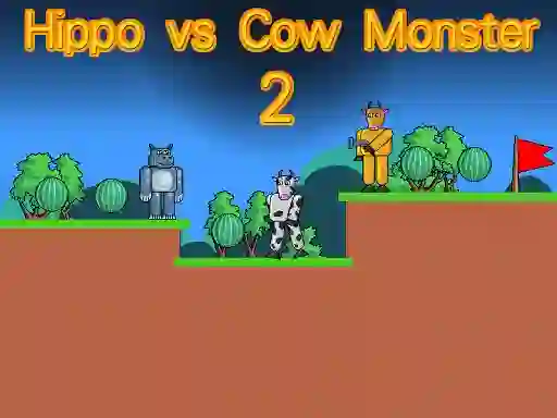 Xogo Hippo vs Cow Monster 2 en liña