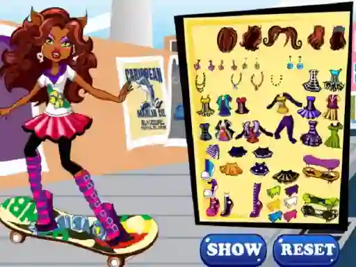 Xogo Clawdeen skates en liña