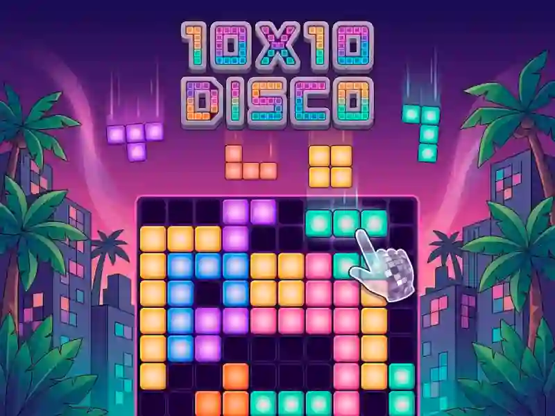 Xogo 10x10 Disco en liña