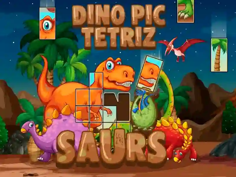 Xogo Dino Pic Tetriz en liña