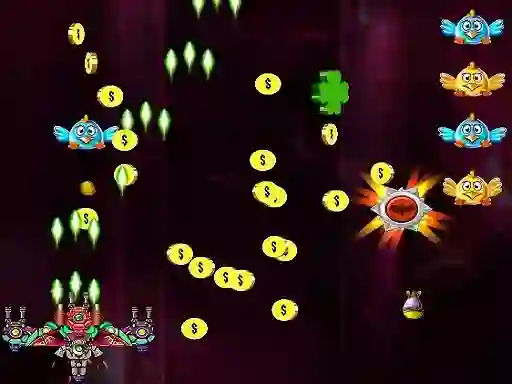 Xogo Space Attack Chicken Invaders en liña