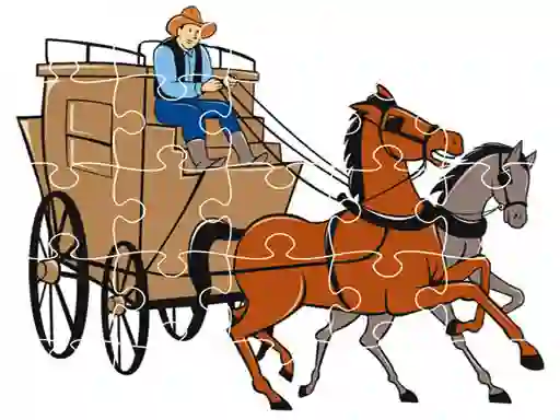 Xogo Wagons Jigsaw en liña