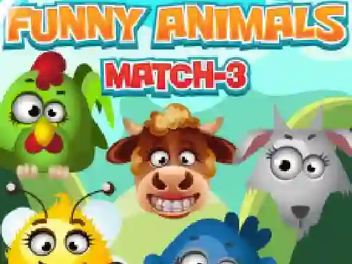 Xogo Funny Animals Match 3 en liña