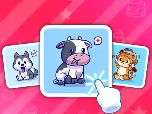 Xogo Cute Animal Cards en liña