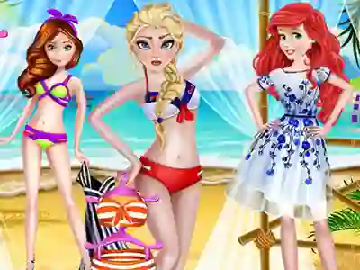 Xogo Beach Fashion Outfits en liña