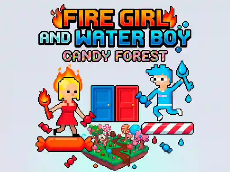 Xogo Fire Girl and Water Boy Candy Forest en liña