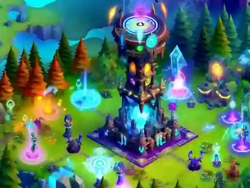Xogo 2D Fantasy Tower Defence en liña