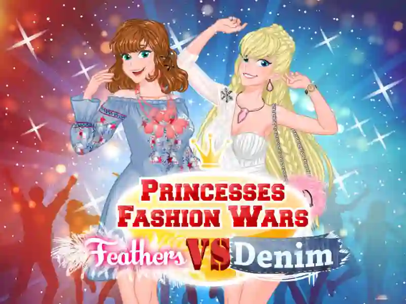 Xogo Princesses Fashion Wars Feathers VS Denim en liña