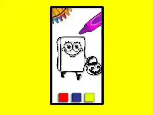 Xogo SpobgeBob Halloween Coloring Book en liña