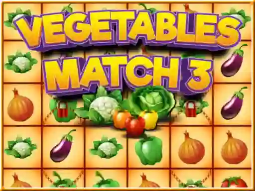 Xogo Vegetables match 3 en liña