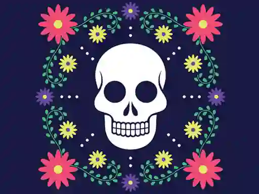 Xogo Colorful Skull Jigsaw en liña