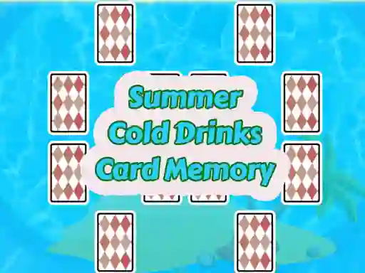 Xogo Summer Cold Drinks Card Memory en liña
