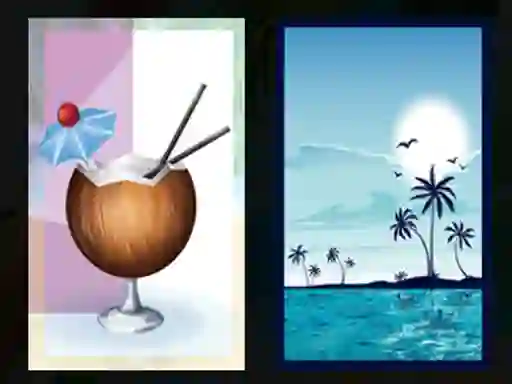 Xogo Beach Cocktails Memory en liña