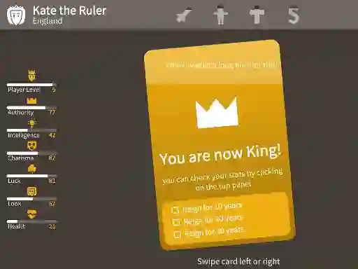 Xogo Kings Card Decisions en liña